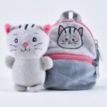 Plüschtier im Plüsch-Rucksack Friends2Go Katze...