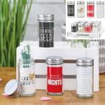 Geldgeschenkglas mit Sprüchen Glas/Eisen 5x10cm...