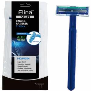 Einweg Rasierer Elina Men 2fach Klinge mit Aloe Vera 5 Stück