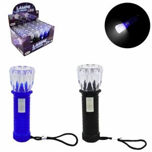 Taschenlampe blau, schwarz 10,5cm 2fach sortiert