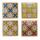 Holzspiel Tic Tac Toe blau, rot, orange, gelb 14x14cm 4fach sortiert