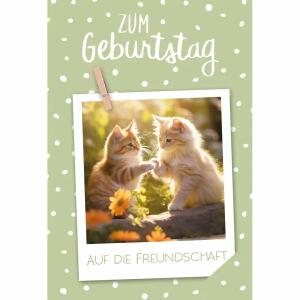 Kurt Eulzer Geburtstagskarte Katzenkinder