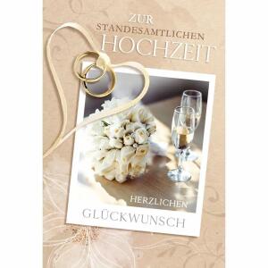 Kurt Eulzer Glückwunschkarte Vermählung Standesamtliche Hochzeit