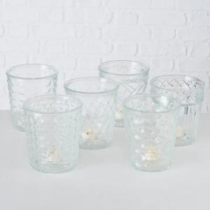BOLTZE BOLTZE Windlicht Imala rund Klarglas 15cm 6fach sortiert