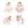 Plüsch Keeleco Pink Animals rosa/weiß/gold 14cm 4fach sortiert