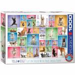 Puzzle Yoga Hunde 1000 Teile