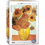 Puzzle Zwölf Sonnenblumen in einer Vase von van Gogh...