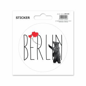 Muddastadt Aufkleber Berliner Bär mit Ballon
