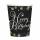 amscan Pappbecher Happy Birthday Sparkling gold 250ml 8 Stück
