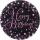 amscan Pappteller Happy Birthday Sparkling schwarz/pink Ø23cm 8 Stück