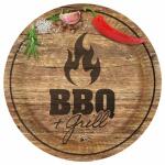 amscan Partyteller BBQ & Grill Ø23cm 8 Stück
