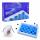 Schachspiel magnetisch mit Schwammschachbrett blau/gelb/silber  25,5x15,9x5,3cm