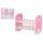 Puppenwiege Baby Rose Holz rosa/weiß 48x33,5x39cm