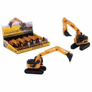 Spiel-Bagger Heavy Duty orange/schwarz 6x13x10cm 2fach sortiert