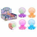 Stressball Squeezy Octopus mit Saugtentakeln mehrfarbig...