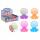Stressball Squeezy Octopus mit Saugtentakeln mehrfarbig 8x8x9cm 4fach sortiert