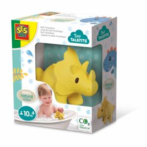 SES CREATIVE Badespielzeug Dinosaurier Triceratops gelb 12cm Naturkautschuk
