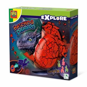 SES CREATIVE Explore Drachenei Schlüpfender Drache mit Überraschungsdrachen