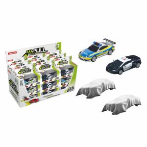 Carrera Polizeiauto Pull Speed 1:43 mit Licht und Sound 4fach sortiert Fensterkarton