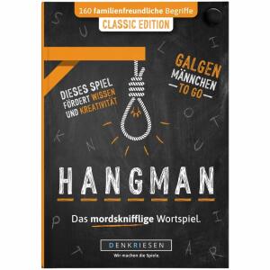 DENKRIESEN Spielblock HANGMAN CLASSIC EDITION Galgenmännchen TO GO