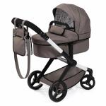 Kombi-Puppenwagen Xeo braun für Puppen bis 46cm