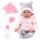 Babypuppe Reborn Baby rosa/grau 38cm