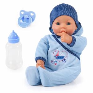 Funktionspuppe Hello Baby blau 46cm Weichkörper
