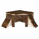 Nagerzubehör Nagerhaus mit 2 Rampen natur 29x18x18cm