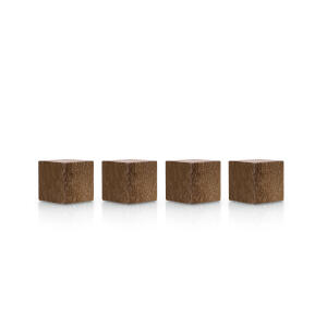 Magnets Wood Series Cube 20x20x20mm 4 Stück Walnuss Haftkraft 4kg