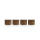 magnetoplan Design Magnets Wood Series Cube 20x20x20mm 4 Stück Walnuss Haftkraft 4kg