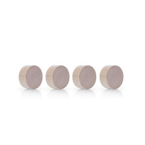 magnetoplan Design Magnets Wood Series Cube Ø30mm 4 Stück Birke Haftkraft 4kg