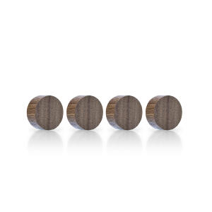 magnetoplan Design Magnets Wood Series Cube Ø30mm 4 Stück Walnuss Haftkraft 4kg