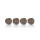 magnetoplan Design Magnets Wood Series Cube Ø30mm 4 Stück Walnuss Haftkraft 4kg