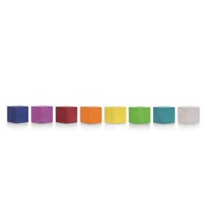 Magnets Wood Series Cube 8 Farben 20x20x20mm 8 Stück Haftkraft 4kg