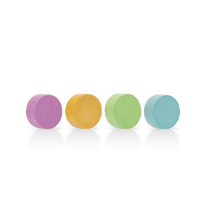 magnetoplan Design Magnets Wood Series Cube 8 Pastellfarben Ø30mm 4 Stück Haftkraft 4kg