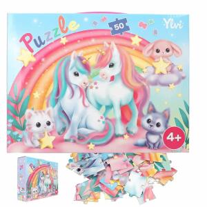 Depesche Ylvi Puzzle Einhorn 58x40cm 50 Teile Box mit Tragegriff