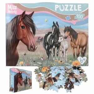 Depesche Miss Melody Puzzle Pferd 58x40cm 100 Teile Karton Koffer mit Tragegriff