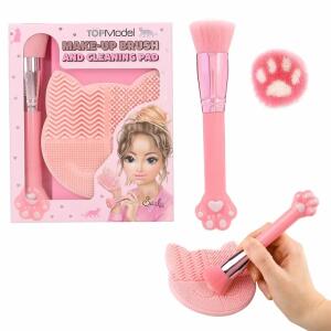 Depesche TOPModel Pflege Set BEAUTY and ME Make-Up Pinsel und Reinigungsmatte 2,6x13,1x16,6cm