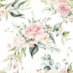 ti-flair Serviette Blush Pink Bouquet 33x33cm