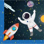 Servietten Rocket Space 33x33cm 20 Stück 2lagig
