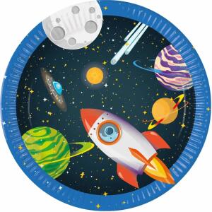 Pappteller Rocket Space Ø23cm 8 Stück