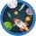 Pappteller Rocket Space Ø23cm 8 Stück