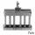 Muddastadt Brandenburger Tor Miniatur Metall groß 7cm