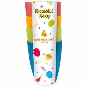 Partybecher Mehrweg 220ml 4 Stück