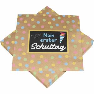 Servietten Mein 1. Schultag 3-lagig 33x33cm 20 Stück