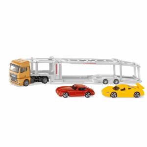 siku MAN Autotransporter mit 2 Autos beweglicher Auffahrtrampe & mit Anhängerkupplung 1:50