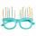 amscan Partybrille Happy Birthday blau