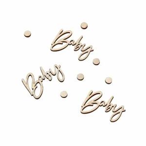 amscan Konfetti Baby Holz