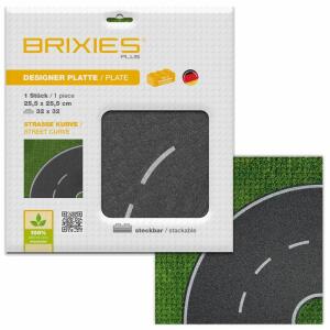 Bodenplatte Straße Kurve 32x32cm