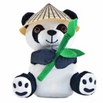 Plüsch Laber-Panda Bao Bao mit Hut und Bambus...